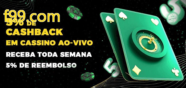 Promoções do cassino ao Vivo f99.com